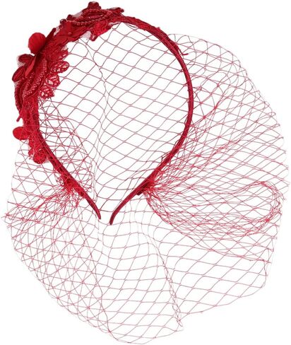 Beaupretty إمرأة قطع زينة قبعة الزفاف الحجاب الزفاف شبكة الدانتيل عقال الشاي حفلة أغطية الرأس الفاسناتور الحجاب عقال in Kuwait