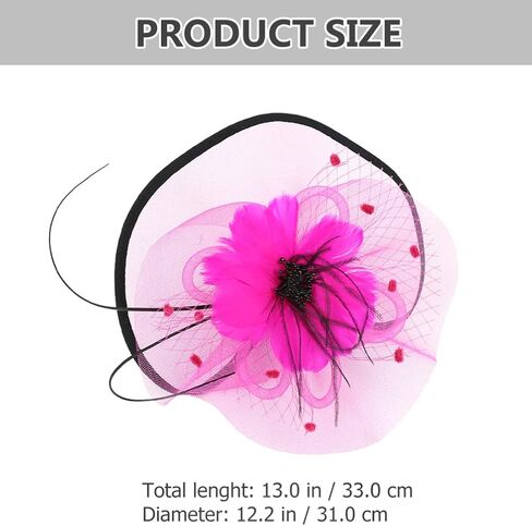 Beaupretty Women Girls Fascinators Hair Clip Veil Fascinator Hat with Hair Clip Headband Tea Party Headwear 1920 Fascinators in Saudi Arabia