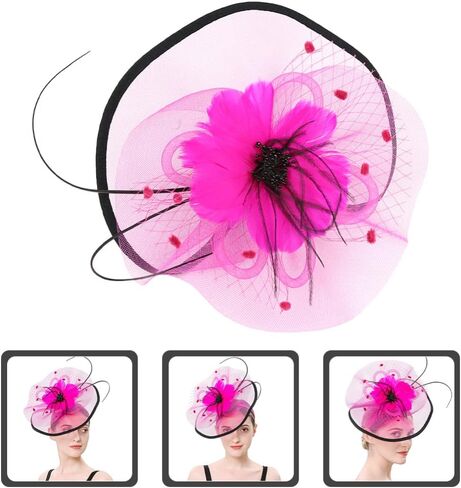 Beaupretty Women Girls Fascinators Hair Clip Veil Fascinator Hat with Hair Clip Headband Tea Party Headwear 1920 Fascinators in Saudi Arabia