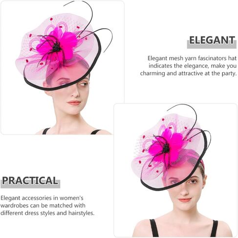 Beaupretty Women Girls Fascinators Hair Clip Veil Fascinator Hat with Hair Clip Headband Tea Party Headwear 1920 Fascinators in Saudi Arabia