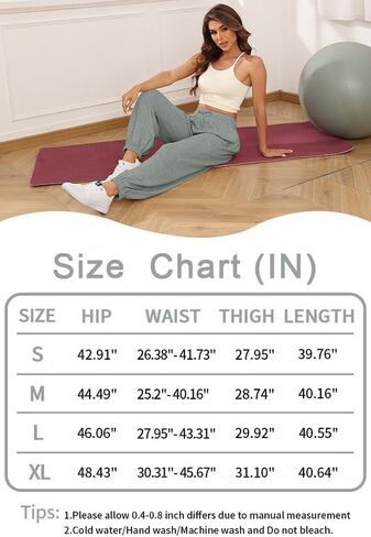 سراويل رياضية فضفاضة للنساء سراويل ركض ذات قاع ضيق عالية الخصر مرنة رياضية تناسب صالة السراويل مع جيوب in Kuwait