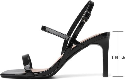 Mostrin Heels for Women Strappy Sandals Square Open Toe High Heel Sandals Ankle Strap Stiletto Heels for Party Wedding in Saudi Arabia