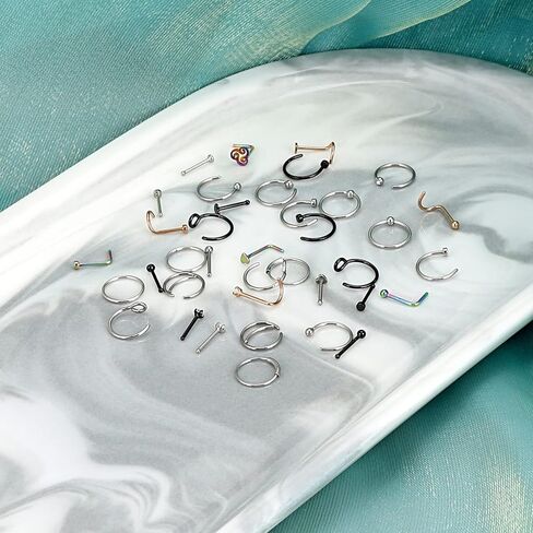 Stuppendux الأنف أقراط للأذن هوب الأنف ترصيع مسامير الأنف ثقب الأنف مجوهرات ثقب الغضروف مجوهرات للنساء الرجال in Kuwait