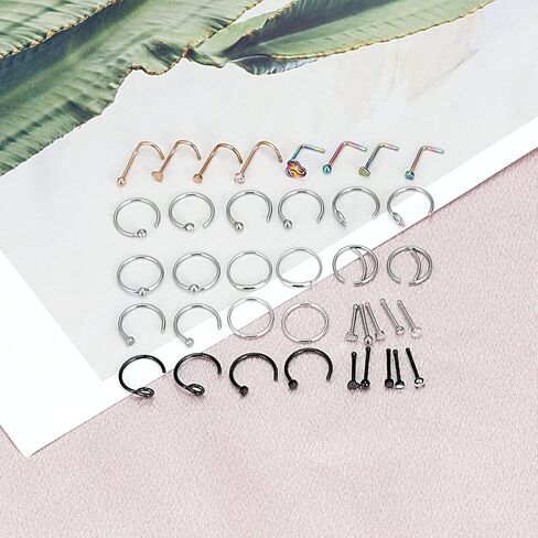 Stuppendux الأنف أقراط للأذن هوب الأنف ترصيع مسامير الأنف ثقب الأنف مجوهرات ثقب الغضروف مجوهرات للنساء الرجال in Kuwait