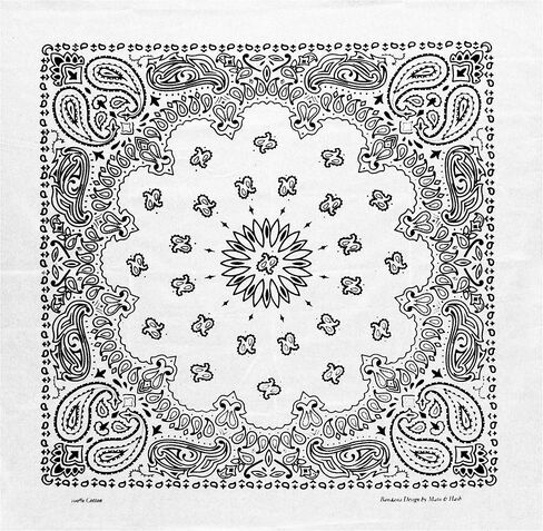 Mato & Hash Large Bandanas 27 x 27 | Versatile Biker Rags | Classic Paisley Bandana Pattern in Saudi Arabia