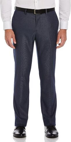 Savane Men's Flat Front Nailhead Stretch Dress Pants with Active Waistband in Kuwait