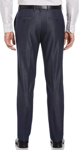 Savane Men's Flat Front Nailhead Stretch Dress Pants with Active Waistband in Kuwait