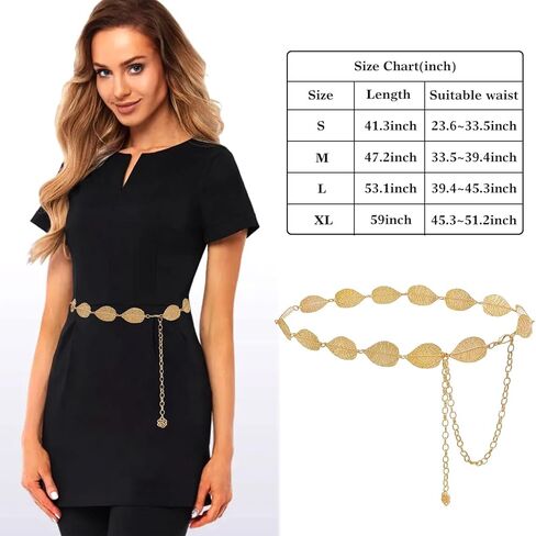 Liutufy Adjustable Leaf Waist Chain for Women in Kuwait