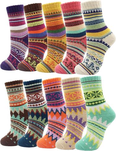 GLCMXMART wool socks for women, warm thermal thick winter socks for women cold weather, gift for women her in Kuwait