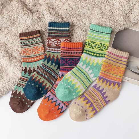 GLCMXMART wool socks for women, warm thermal thick winter socks for women cold weather, gift for women her in Kuwait