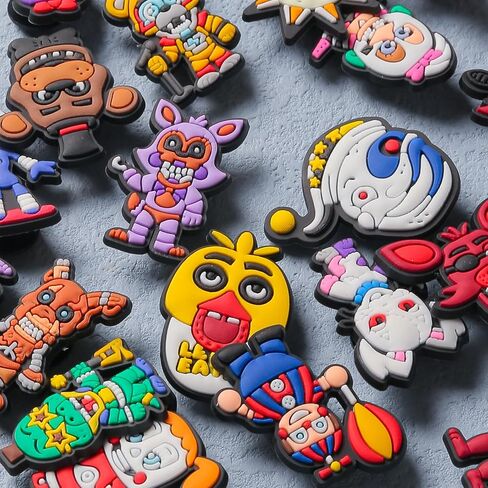 BAODE 24PCS Video Game Shoe Charms, Cute Cartoon Shoe Decoration Charms for Clog Shoes Wristband Boys Girls Adults Party Favor Gifts in Saudi Arabia