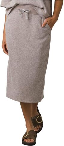 prAna Living LLC Women's Standard prAna Cozy Up Midi Skirt, Oatmeal Heather, XSmall in Saudi Arabia