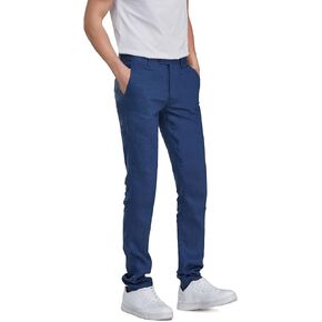 1PA1 بنطال فستان كتان صيفي للرجال بقصة ضيقة لحفلات الزفاف التجارية in Kuwait