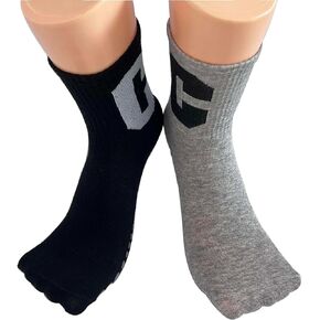 Nzzraaek Women's Pilates Grip Socks Five Finger Yoga Socks,Full Toe Grip Non-Slip Socks for Yoga, Pilates, Barre, Dance