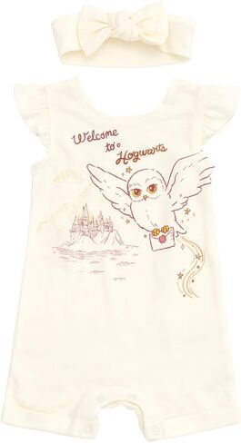 Harry Potter Hedwig Owl French Terry Romper and Headband Newborn to Toddler in Saudi Arabia