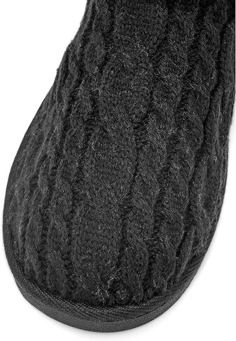 حذاء JustFab Brittany النسائي ذو الجورب الصوفي - حذاء نسائي منسوج، جورب غامض، حذاء مسطح، أحذية طويلة للنساء، أحذية طويلة وأحذية طويلة للنساء - حذاء كاجوال للنساء in Kuwait