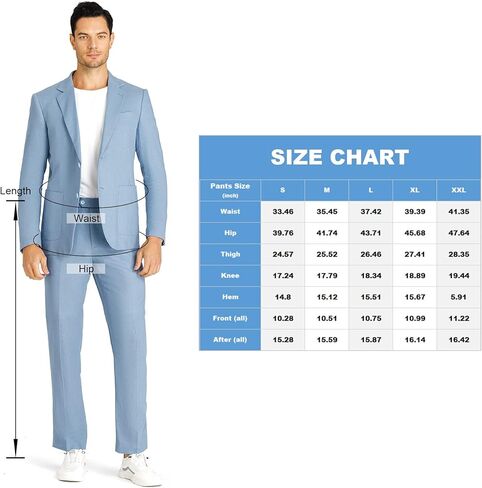 1PA1 بنطال فستان كتان صيفي للرجال بقصة ضيقة لحفلات الزفاف التجارية in Kuwait