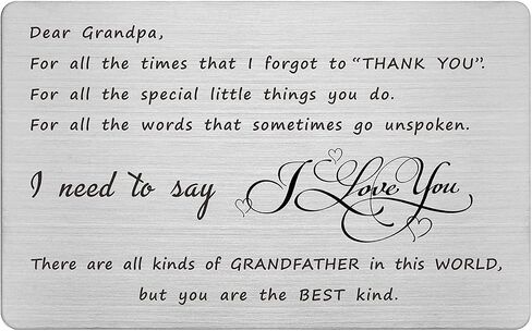 بطاقة محفظة Stepgrandfather، بطاقات عيد ميلاد عيد الميلاد لـ Step Grandpa، مكافأة Grandpa Stepgrandpa، فوستر بالتبني مثل هدايا الجد in Kuwait
