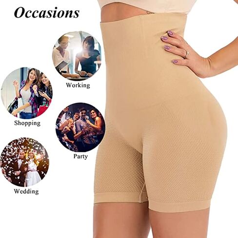 ShaperQueen 102E Shaper Shorts - Womens High-Waist Cincher Trainer Girdle Faja Tummy Control Thigh Slimming Shapewear Shorts in Saudi Arabia