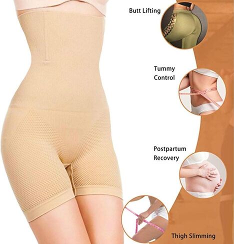 ShaperQueen 102E Shaper Shorts - Womens High-Waist Cincher Trainer Girdle Faja Tummy Control Thigh Slimming Shapewear Shorts in Saudi Arabia