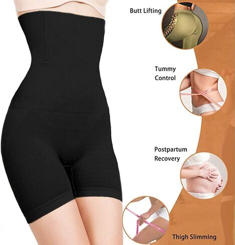 ShaperQueen 102E Shaper Shorts - Womens High-Waist Cincher Trainer Girdle Faja Tummy Control Thigh Slimming Shapewear Shorts in Saudi Arabia