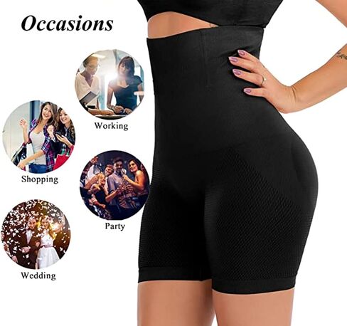 ShaperQueen 102E Shaper Shorts - Womens High-Waist Cincher Trainer Girdle Faja Tummy Control Thigh Slimming Shapewear Shorts in Saudi Arabia