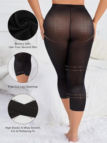 تاكوسون سروال ضيق كابري عالي الخصر لتشكيل الجسم للنساء بدون قدم للتحكم في البطن ونحيف الفخذ in Kuwait