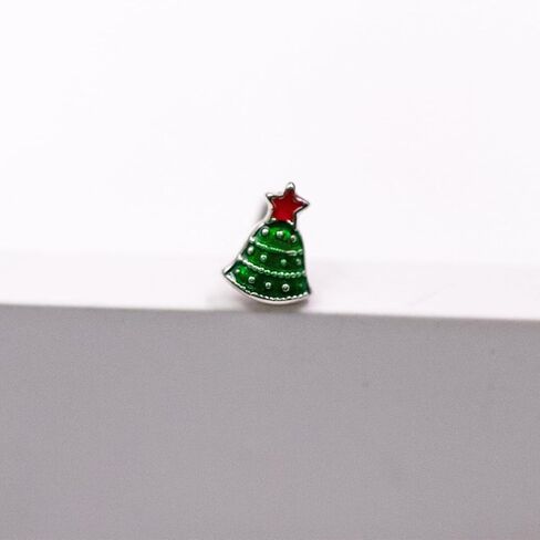 VERAMI 3pcs 20G Christmas Nose Stud Nose Rings Pack Cute Surgical Steel Nose Rings Xmas Christmas tree Santa Snow Nose Stud Piercing Jewelry for Women Men in Kuwait