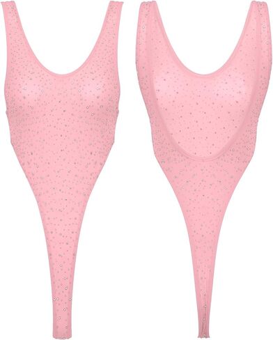 بدلة Mufeng النسائية المثيرة بدون أكمام ذات قصة عالية للحفلات مع ملابس نوم من حجر الراين in Kuwait