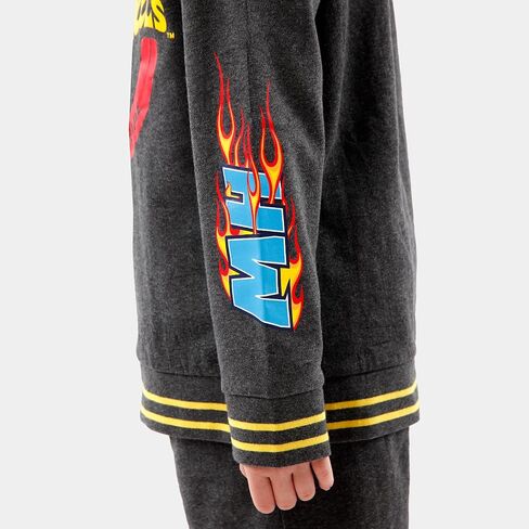 Hot Wheels Sweatshirt and Pants Set | Boys 2 Piece Outfit Set | Race Car Tracksuit For Kids | Ages 3 To 13 Years in Saudi Arabia