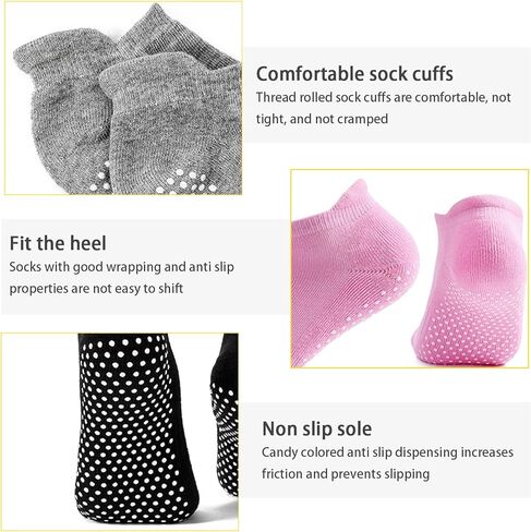 HYXITVCG Unisex Non Slip Grip Socks for Yoga,Hospital,Yoga Socks,Pilates Socks With Grips for Women,socks for women in Kuwait