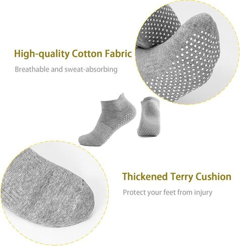 HYXITVCG Unisex Non Slip Grip Socks for Yoga,Hospital,Yoga Socks,Pilates Socks With Grips for Women,socks for women in Kuwait