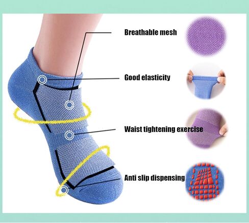 Habselikob Pilates Grip Socks Woman Yoga Socks Non Slip Socks for Pilates, Pure Barre, Hospital, Trampoline Christmas Gift in Saudi Arabia