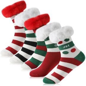Christmas Stockings Classic Socks, Plush Christmas Hosiery, Santa Claus, Snowman, Reindeer Christmas Characters for Family Holiday Christmas Party Multicolor in Kuwait