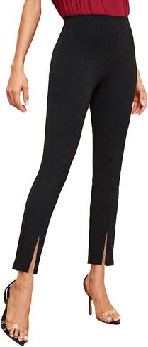 SweatyRocks Women's Elegant Elastic Waist Skinny High Waist Pants in Kuwait