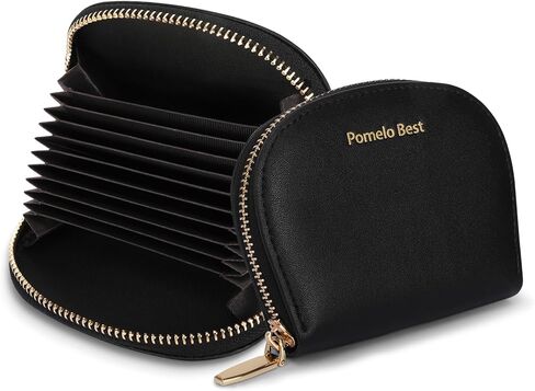 Pomelo Best Credit Card Holder for Women - RFID Blocking Small Wallet with Zipper Pocket in Kuwait