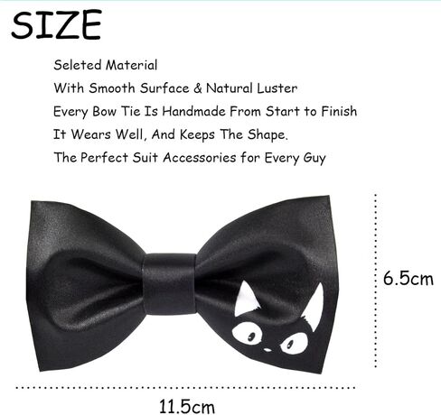 ربطات عنق رجالية من الحرير الساتان 100% من GUUNIEE ربطة عنق صلبة مربوطة مسبقًا - سلسلة حيوانات in Kuwait