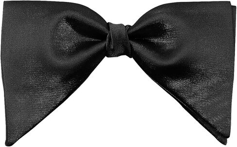 GUUNIEE Mens Satin Silk Oversized Pre-tied Bowtie Handmade Formal Tuxedo Big Bow Ties in Kuwait