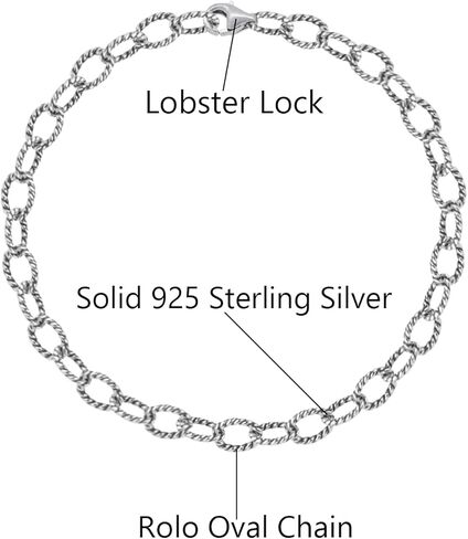 Savlano 925 Sterling Silver 9, 10 Inches Chain Anklet for Women & Girls Comes With a Gift Box in Kuwait