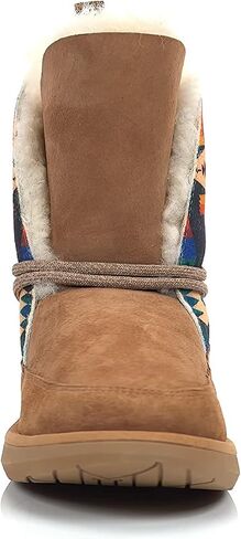 Pendleton Women's Tie-Back Shearling Lined Winter Snow Boot, Suede Sheepskin Non-Skid Ice Anti-Slip in Saudi Arabia