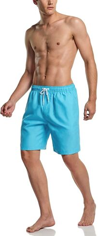 ATHLIO Men's 11 Inches Swim Trunks, Quick Dry Beach Board Shorts, Bathing Suits with Inner Mesh Lining and Pocket in Kuwait
