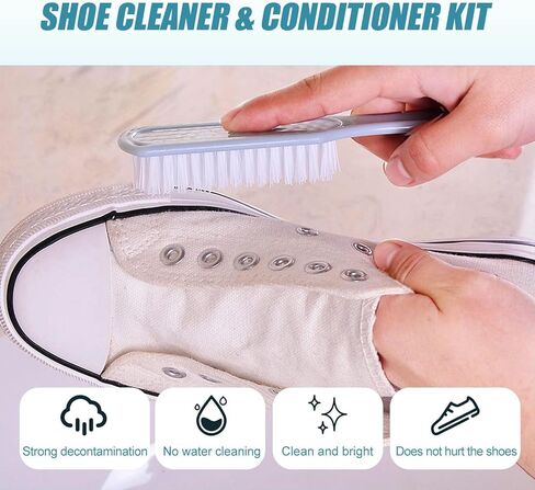 منظف الاحذية من فيزاليفت، مجموعة منظف الاحذية الرياضية، منظف الاحذية الرياضية مع فرشاة ومنشفة، مجموعة تنظيف الاحذية من الجلد السويدي in Kuwait