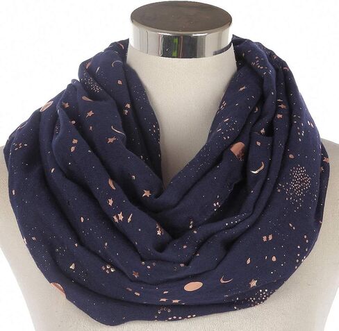 وشاح عصري من Tinpia للنساء، شال ملون خفيف الوزن بنمط نجمة القمر للفتيات والسيدات in Kuwait