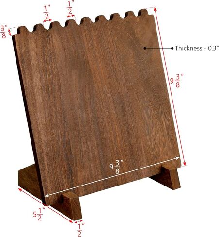 Ikee Design Set of 2 Wood Necklace Jewelry Display Stand for 8 Necklaces, Necklace Display Holder, Wood Plank Necklace Display Stand, Brown Color in Kuwait