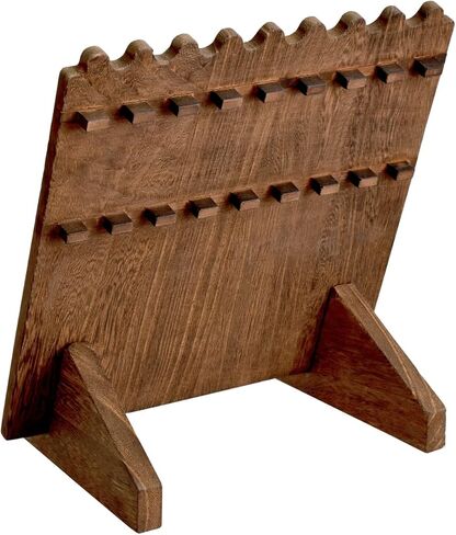 Ikee Design Set of 2 Wood Necklace Jewelry Display Stand for 8 Necklaces, Necklace Display Holder, Wood Plank Necklace Display Stand, Brown Color in Kuwait