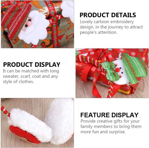 نوبيستي 3 قطع من اغطية الاذن بتصميم كرتوني سانتا ورجل الثلج EIK من الفرو الصناعي لتدفئة الاذن من الصوف للشتاء in Kuwait