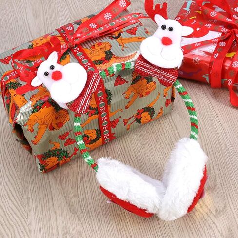 نوبيستي 3 قطع من اغطية الاذن بتصميم كرتوني سانتا ورجل الثلج EIK من الفرو الصناعي لتدفئة الاذن من الصوف للشتاء in Kuwait