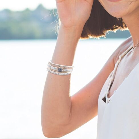 Long tiantian Bracelets for Women Trendy Boho Western Jewelry for Women Leather Wrap Stackable Cuff Bangle Bracelets for Women Pulseras para Mujer Valentine's Day Gifts for Women in Saudi Arabia