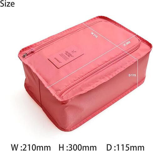 شنطة احذية محمولة للسفر والشاطئ، حامل احذية موفر للمساحة للسفر، مكعبات تعبئة احذية مقاومة للغبار للسفر، شنطة تخزين نايلون مقاومة للماء مع سحاب للرجال والنساء، عبوة من قطعتين in Kuwait