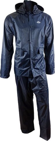 RK Safety Rain Wear RW-PP-YEL33 Yellow PVC Polyester 3-Piece Rain Suit | Jacket, Hoodie, Pants (Yellow, Extra Large) in Saudi Arabia